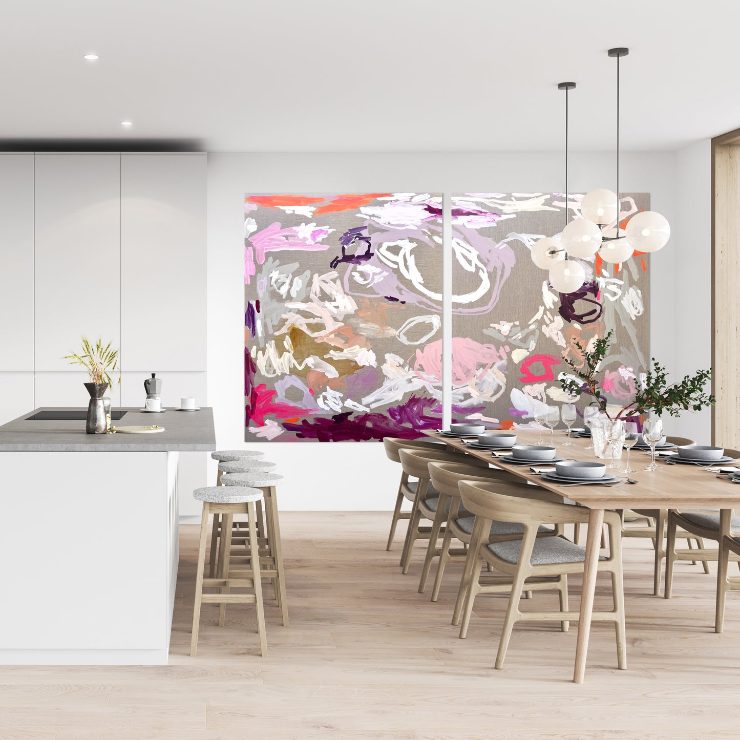 Buy abstract art Australia | purple painting | modern art | Perth artist