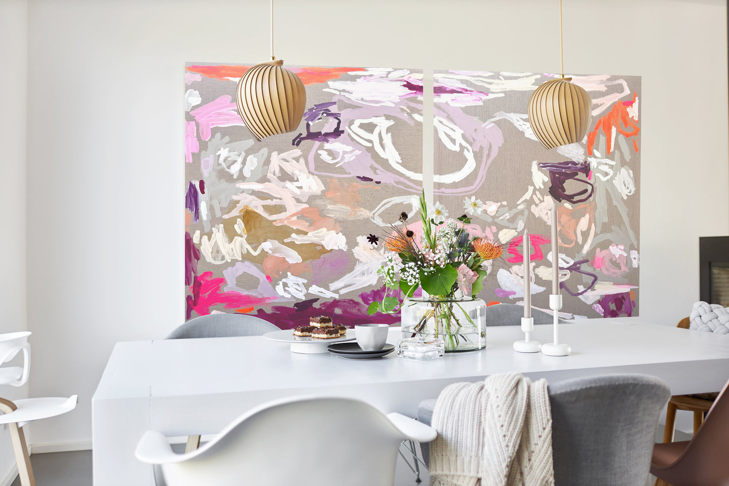 Buy abstract art Australia | purple painting | modern art | Perth artist