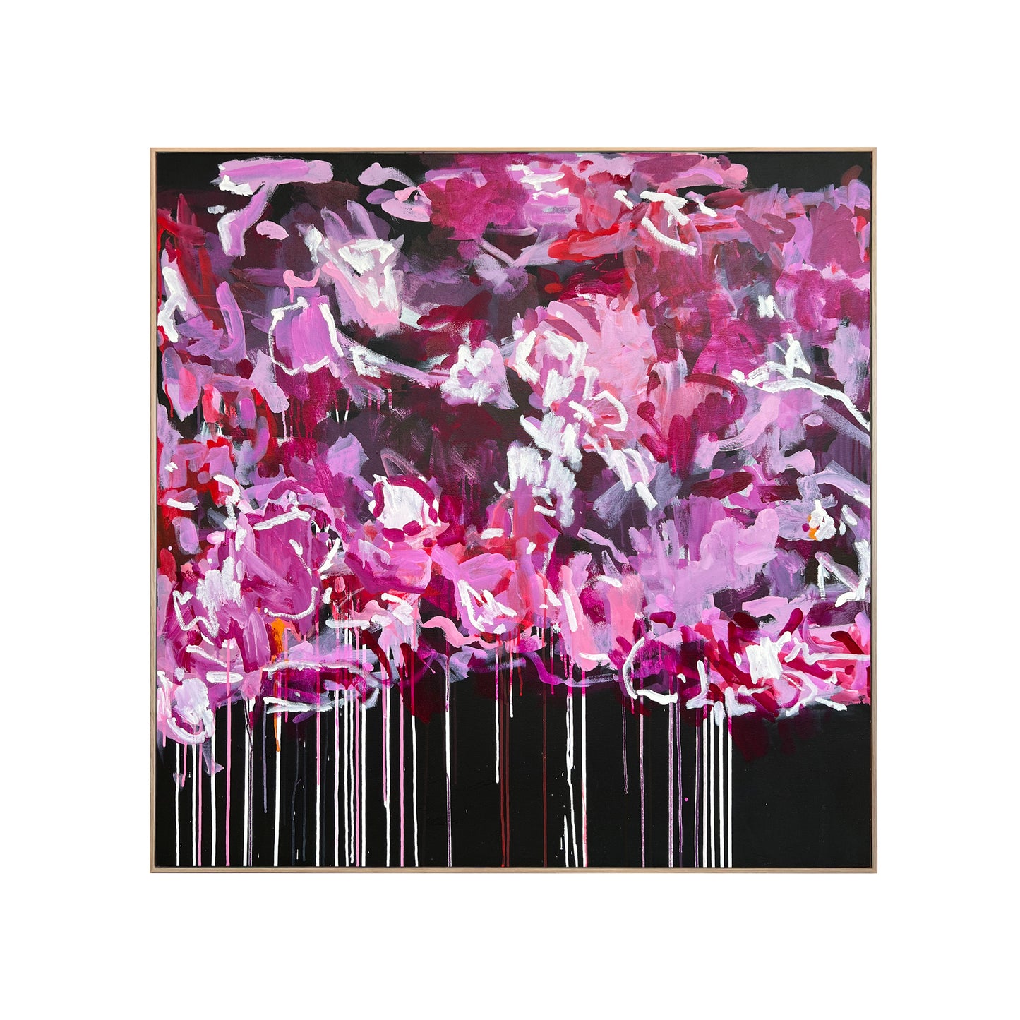 Australian abstract artist | large pink painting | modern art | Perth artist