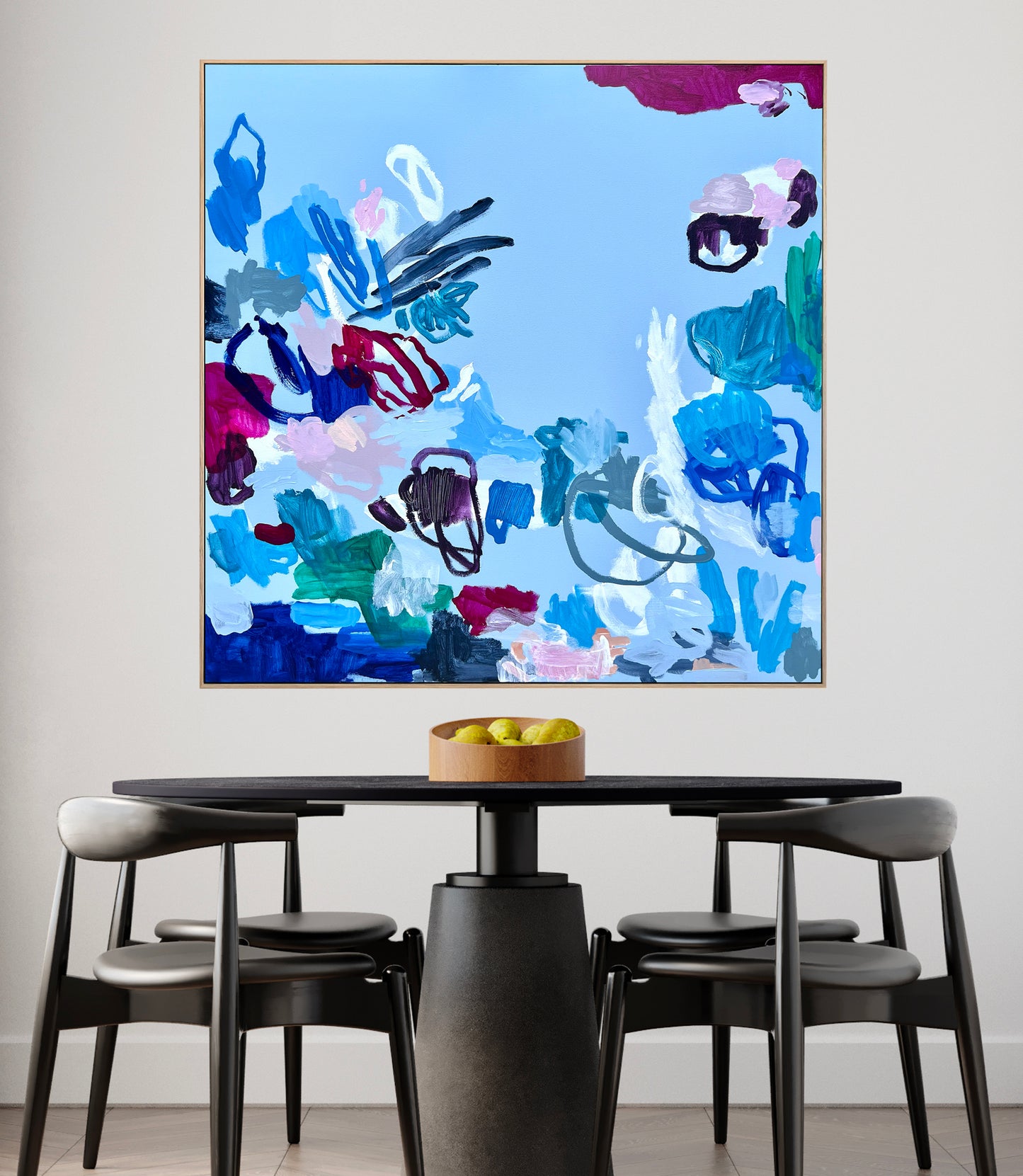 Australian abstract artist | large blue painting | modern art | Perth artist