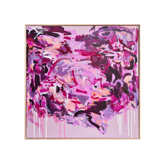 Australian abstract artist | pink peach painting | modern art | Perth artist