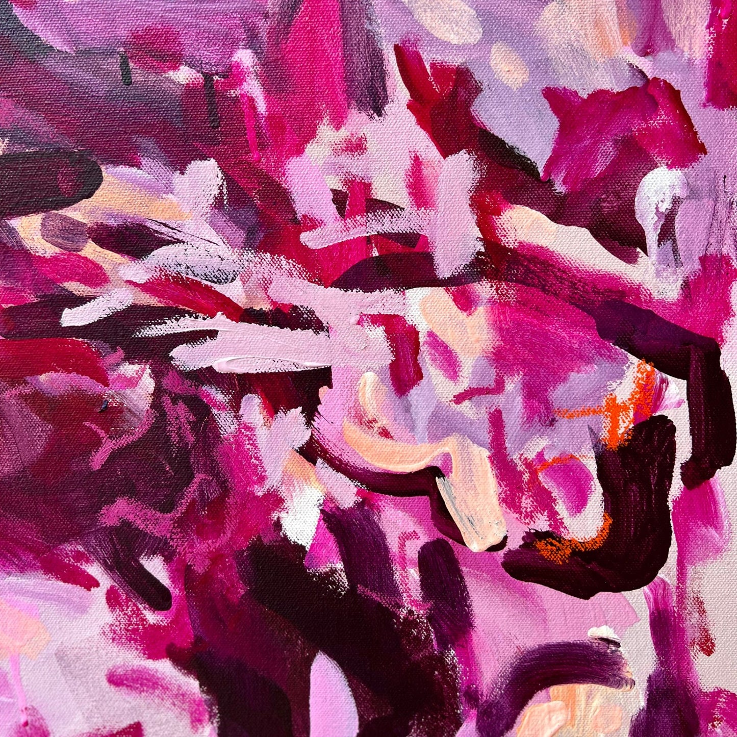 Australian abstract artist | pink peach painting | modern art | Perth artist