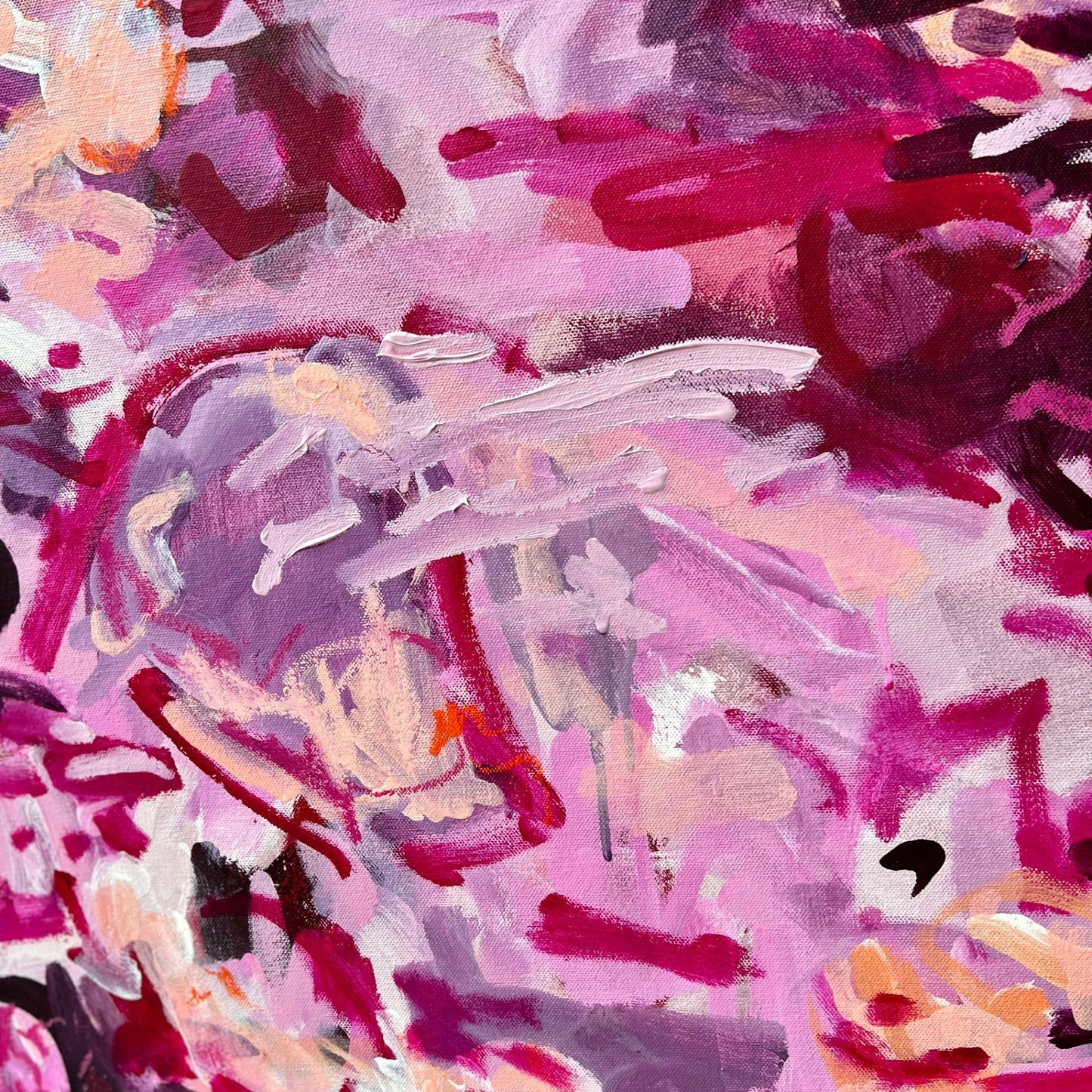 Australian abstract artist | pink peach painting | modern art | Perth artist