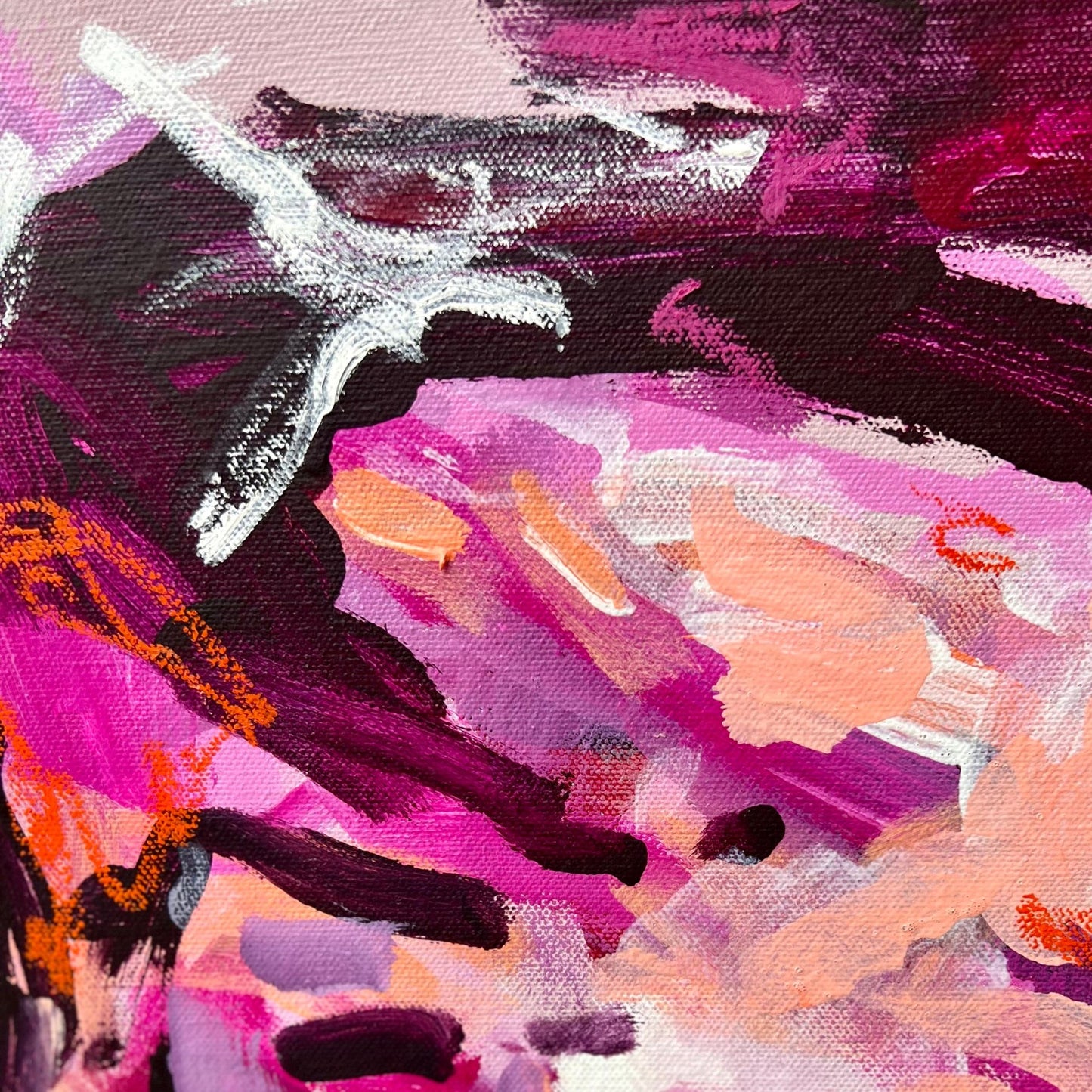 Australian abstract artist | pink peach painting | modern art | Perth artist