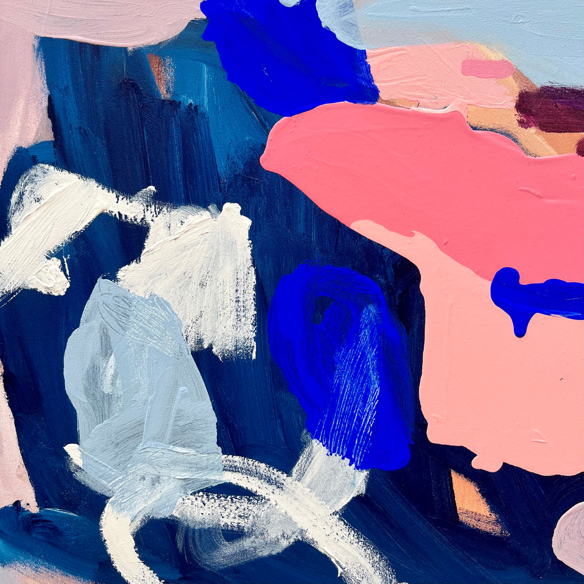 Australian abstract artist | large blue painting | modern art | Perth artist