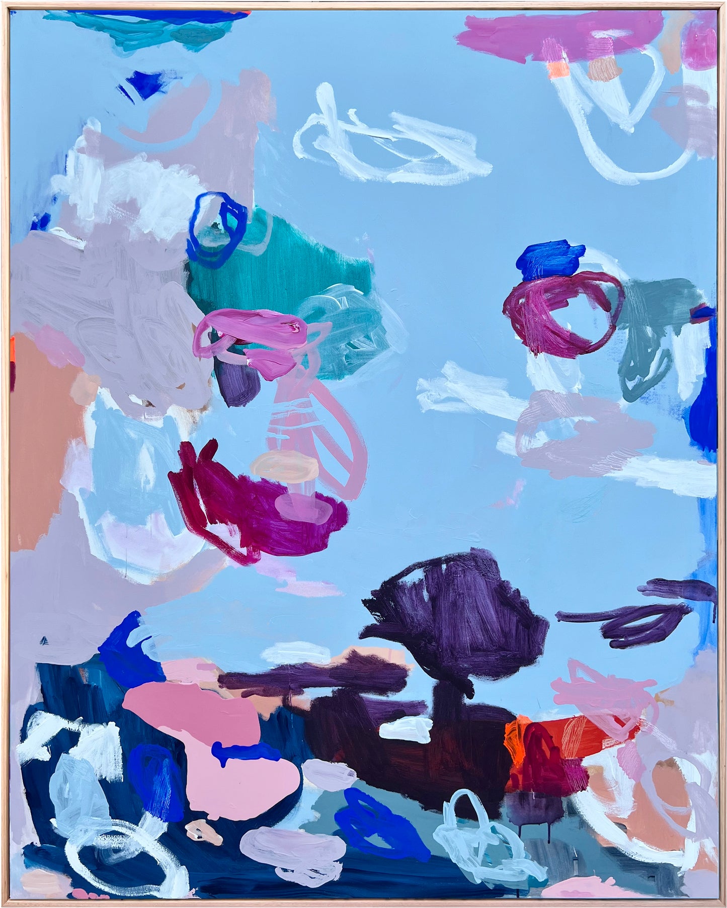 Australian abstract artist | large blue painting | modern art | Perth artist