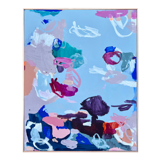 Australian abstract artist | large blue painting | modern art | Perth artist