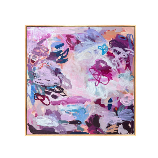 Australian abstract artist | pink peach painting | modern art | Perth artist