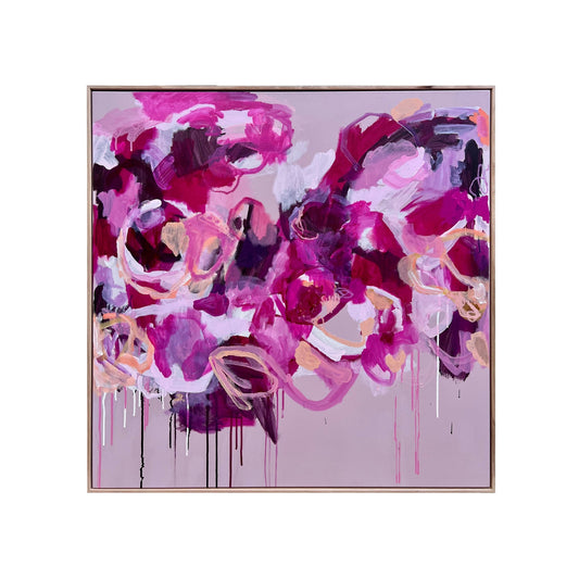 Australian abstract artist | pink peach painting | modern art | Perth artist