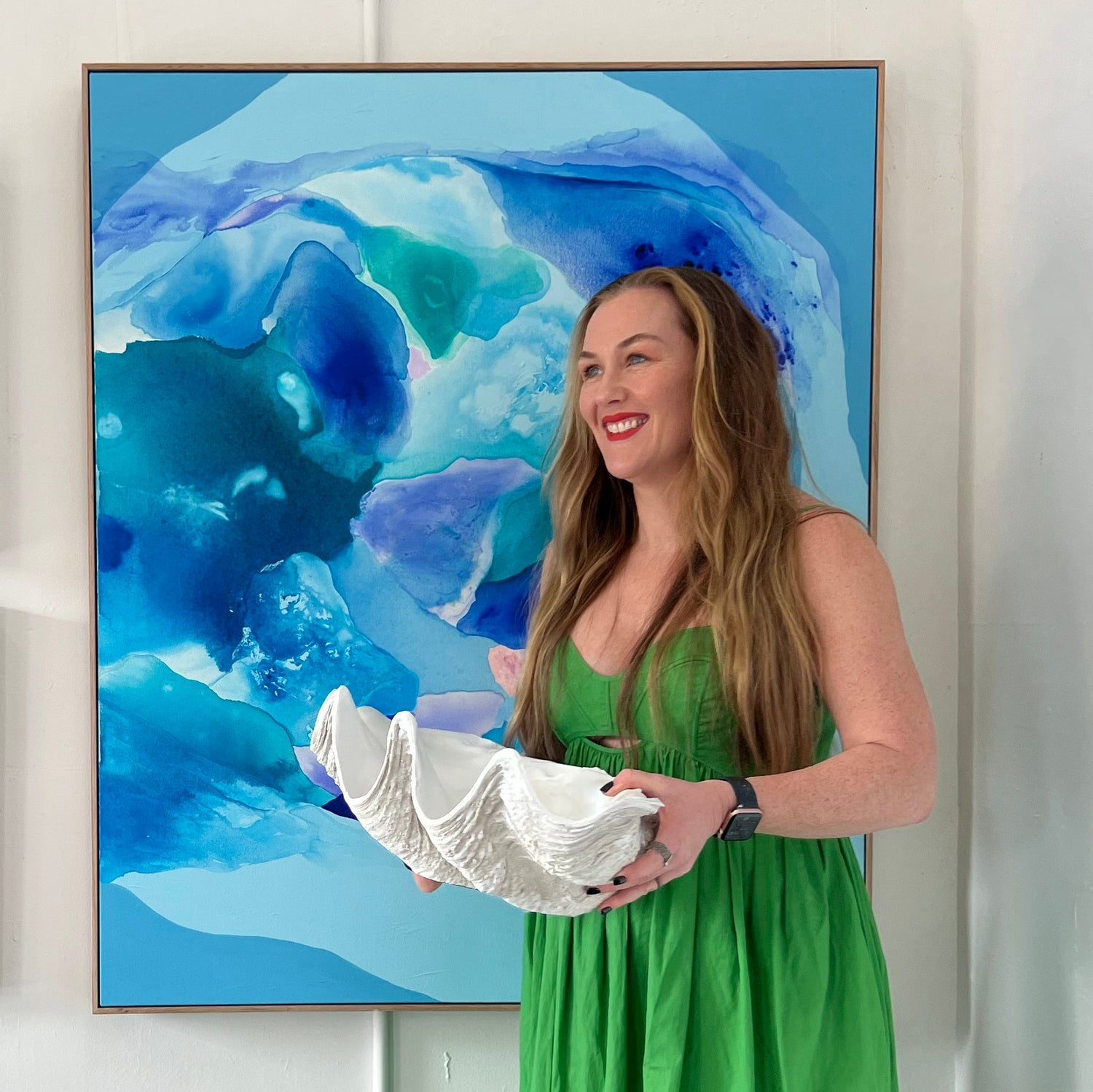 Australian abstract artist | blue ocean painting | modern art | Perth artist