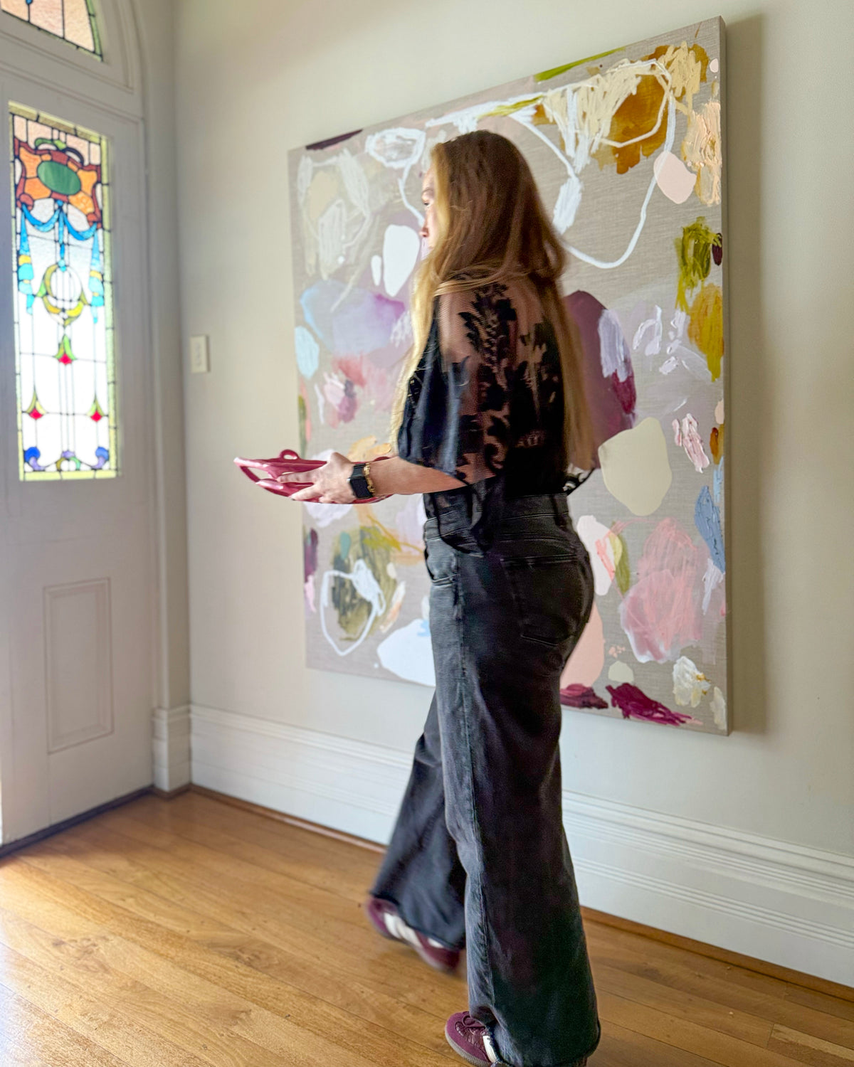 Australian abstract artist | large colourful painting | modern art | Perth artist