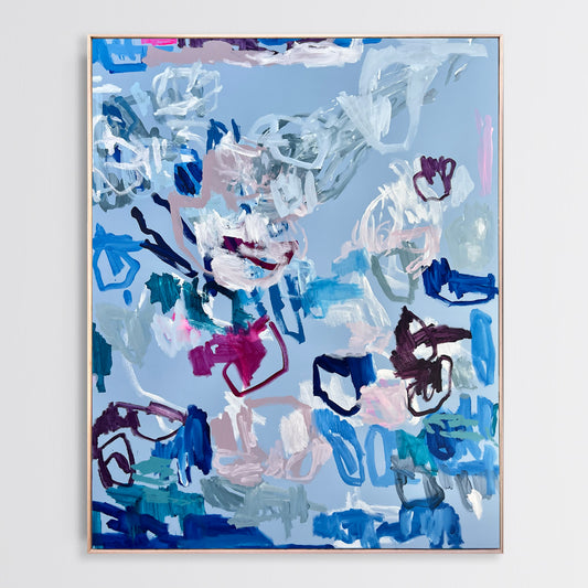 Australian abstract artist | large blue painting | modern art | Perth artist