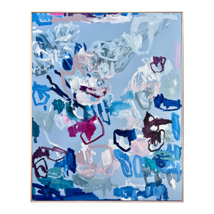 Australian abstract artist | large blue painting | modern art | Perth artist