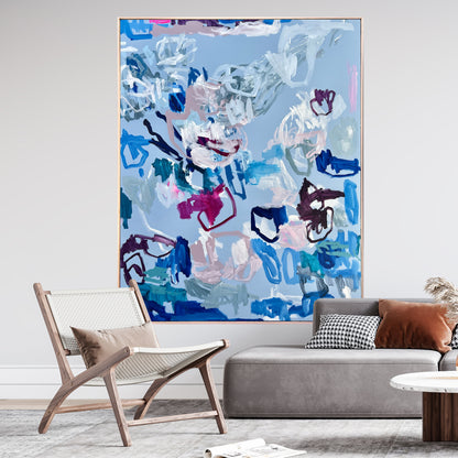 Australian abstract artist | large blue painting | modern art | Perth artist