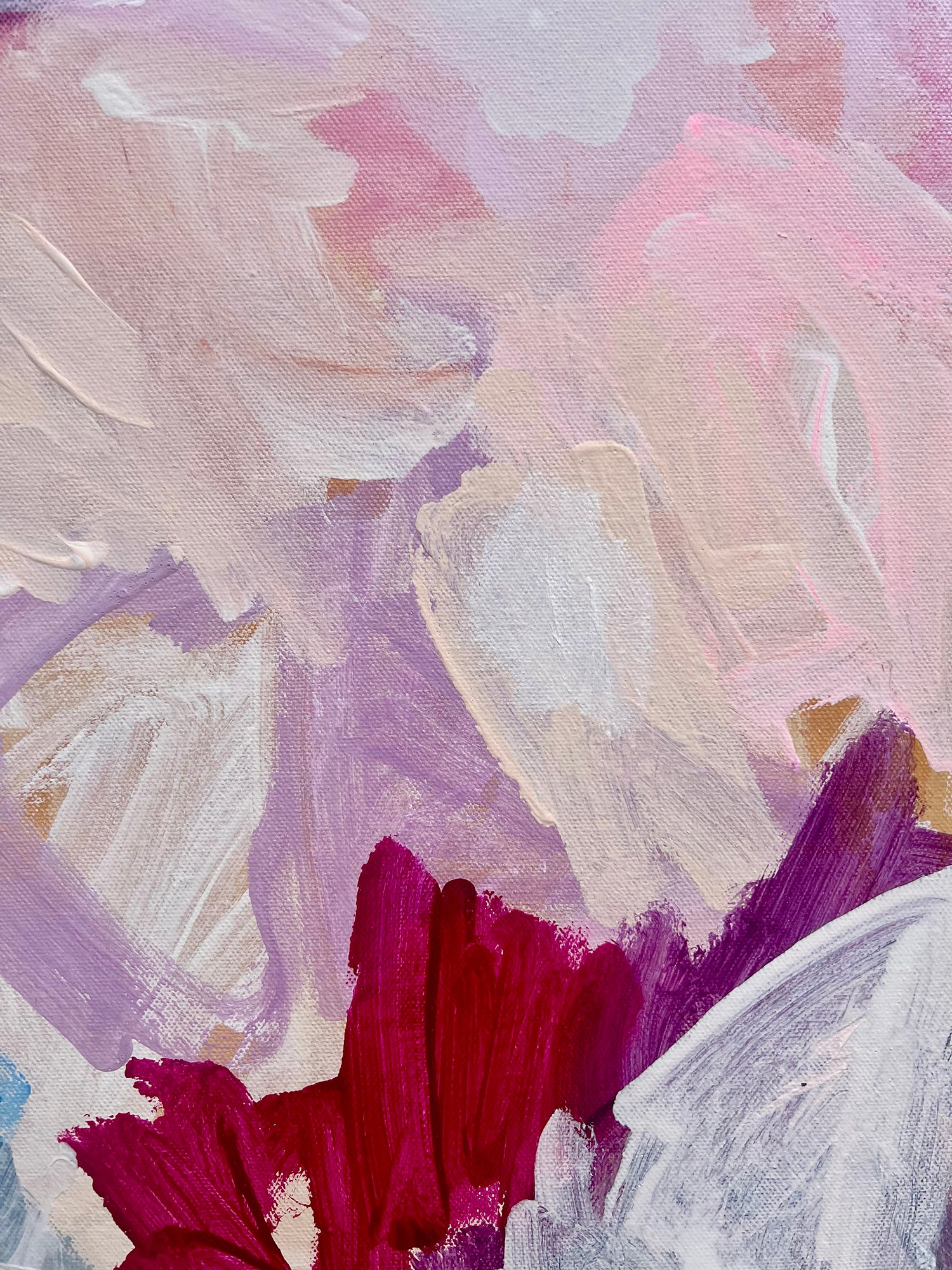 Australian abstract artist | pink peach painting | modern art | Perth artist