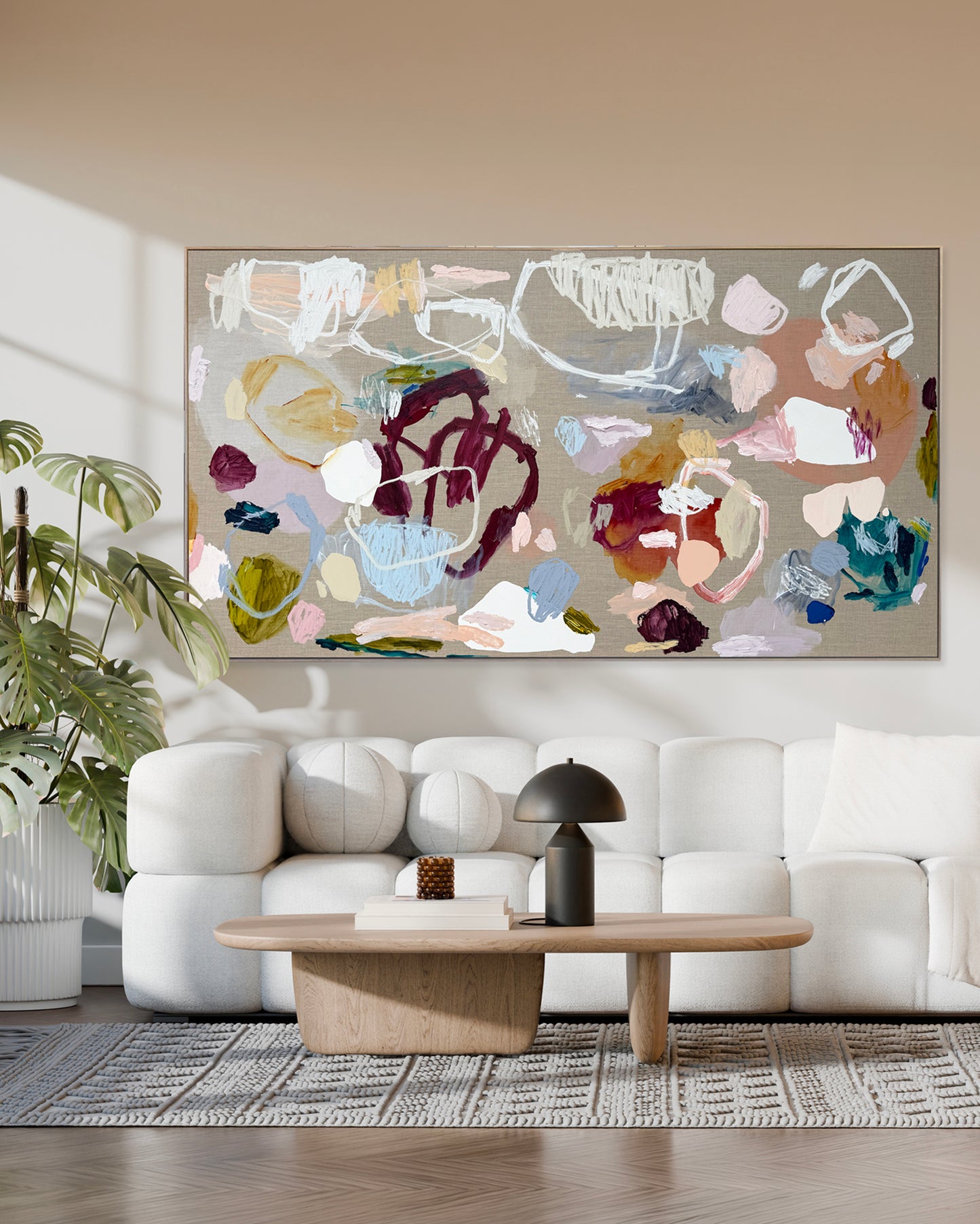Australian abstract artist | large colourful painting | modern art | Perth artist