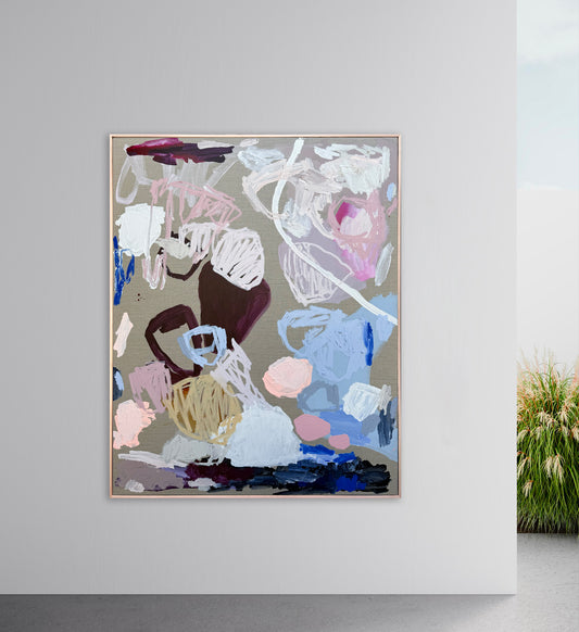 Australian abstract artist | large colourful painting | modern art | Perth artist
