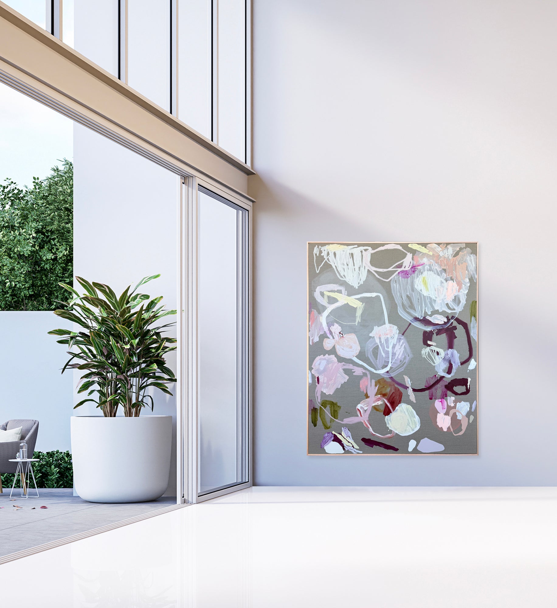 Western Australian artist | large colourful painting | modern art | Perth artist