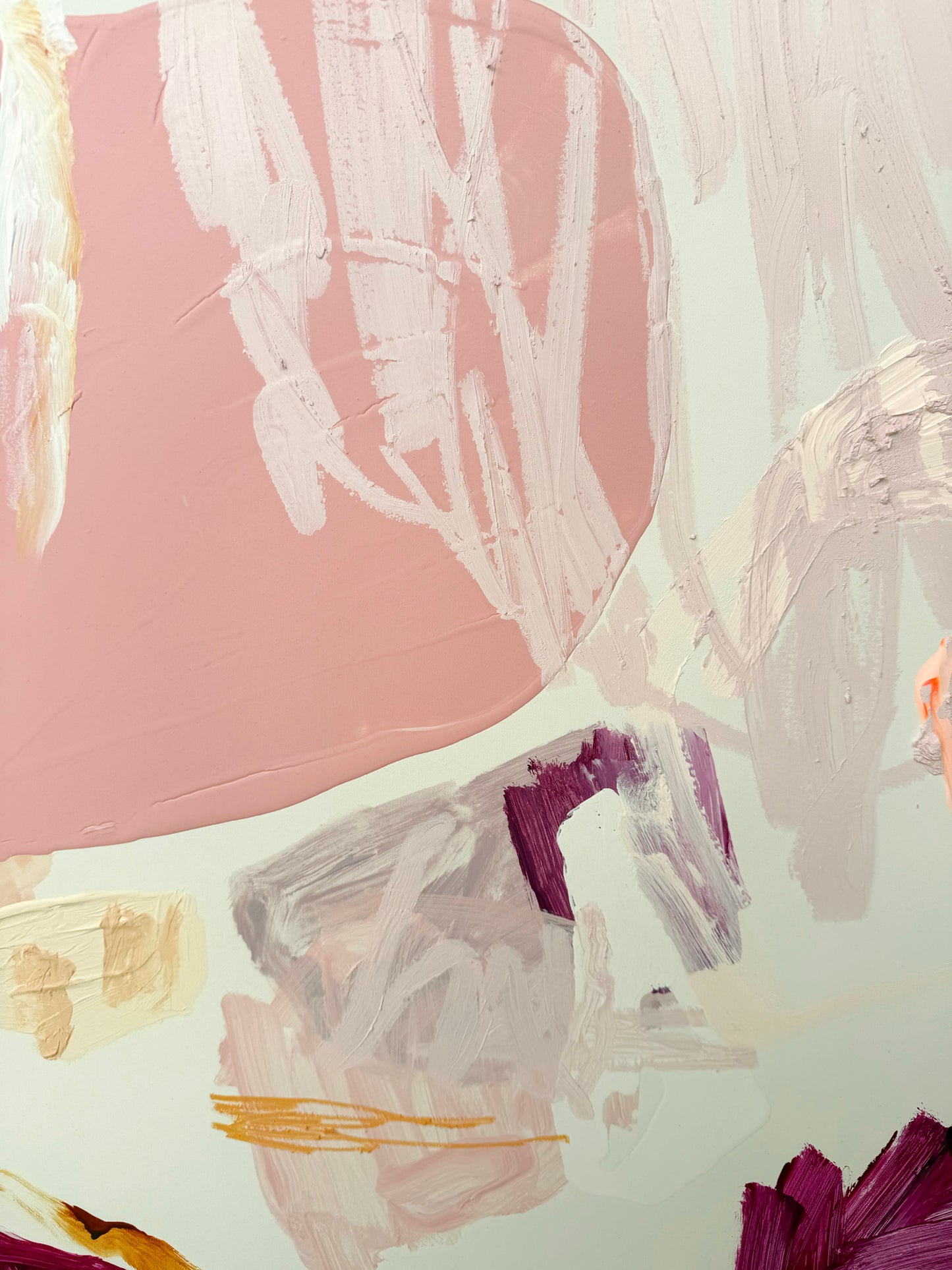 Australian abstract artist | large pink painting | modern art | Perth artist