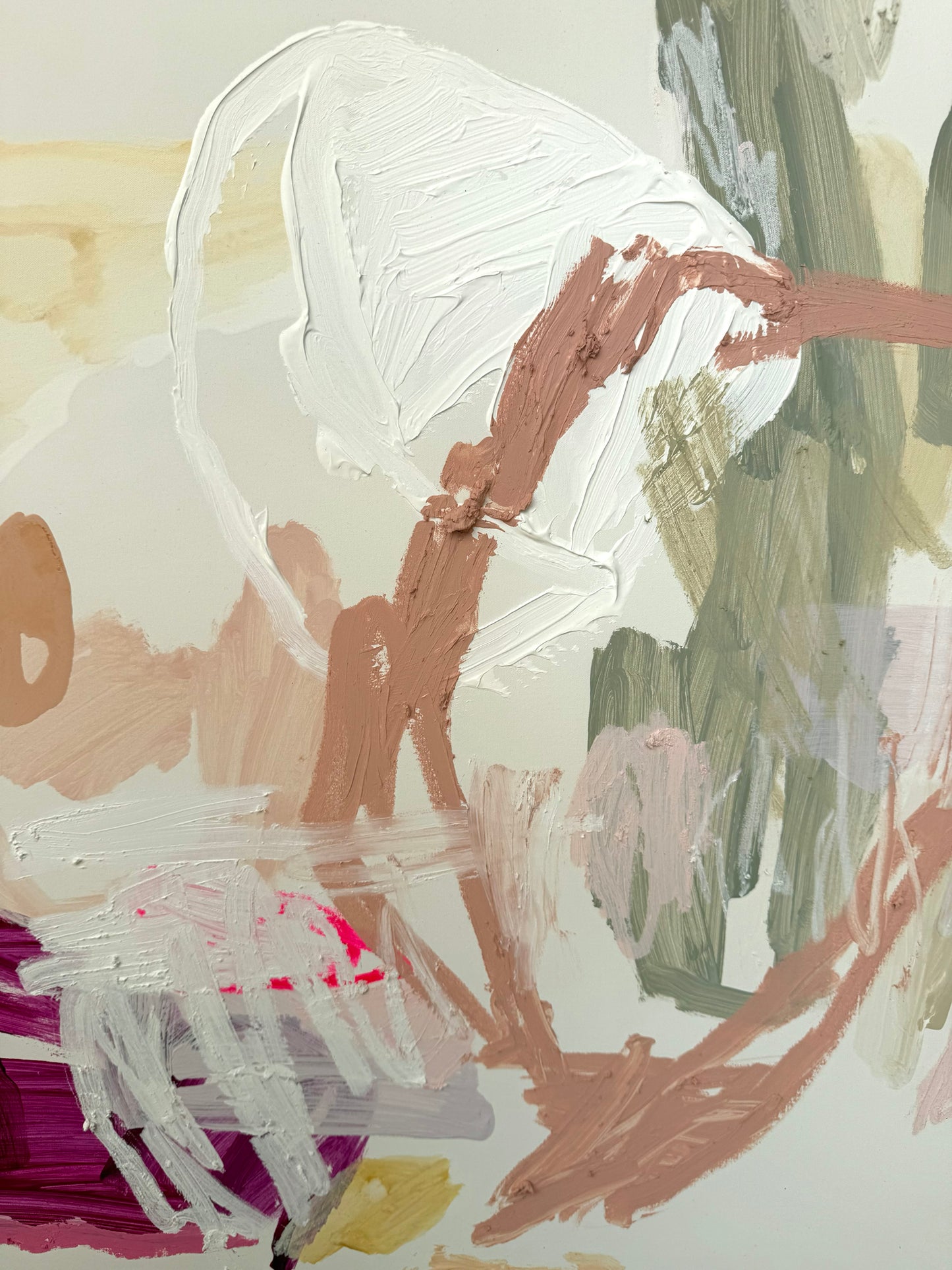 Australian abstract artist | large pink painting | modern art | Perth artist