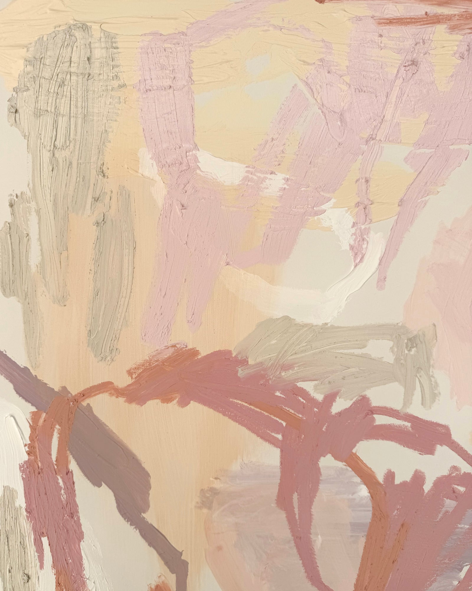 Australian abstract artist | large pink painting | modern art | Perth artist