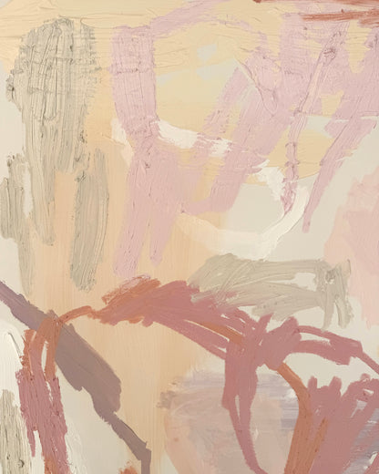 Australian abstract artist | large pink painting | modern art | Perth artist