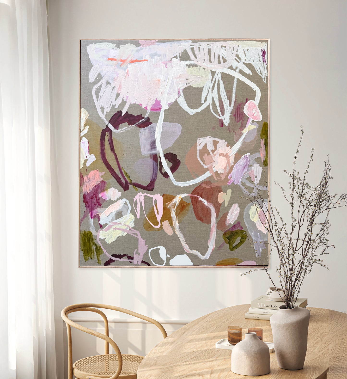 Australian abstract artist | large colourful painting | modern art | Perth artist