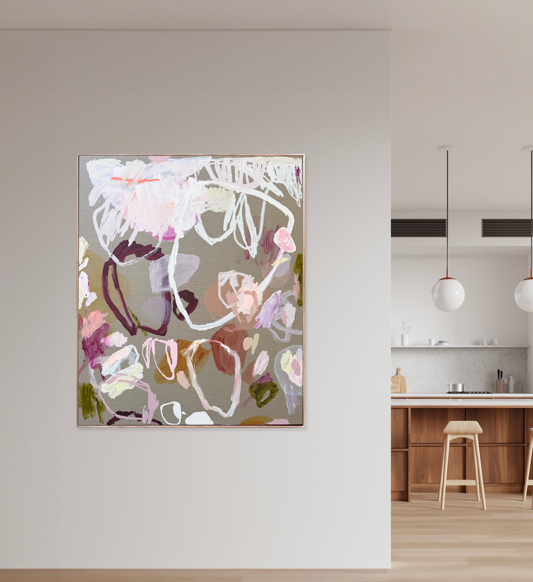 Australian abstract artist | large colourful painting | modern art | Perth artist