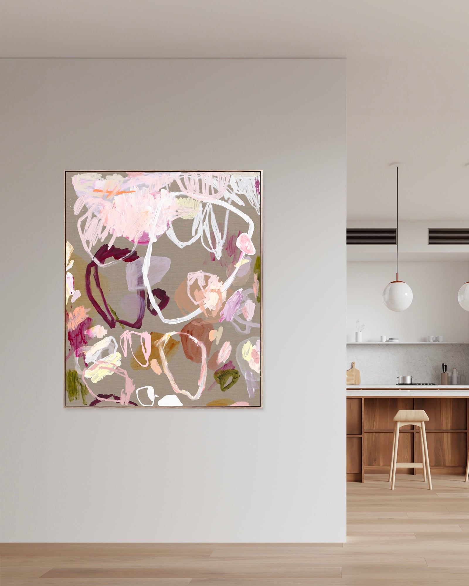 Australian abstract artist | large colourful painting | modern art | Perth artist