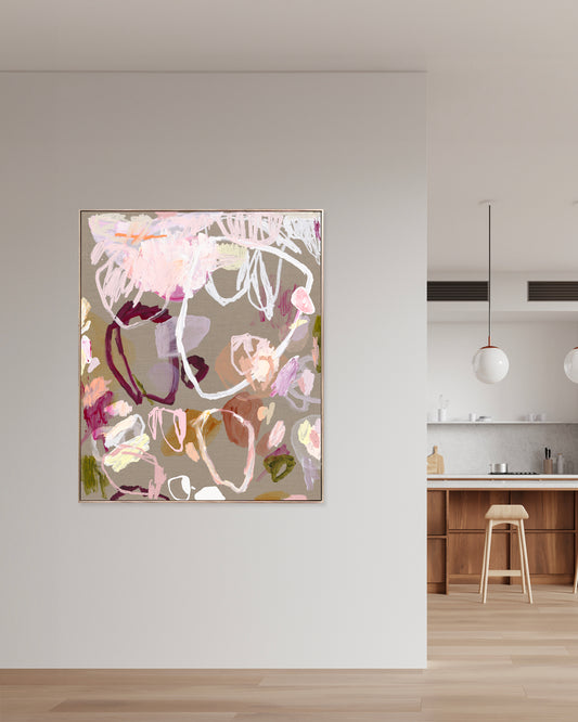 Australian abstract artist | large colourful painting | modern art | Perth artist