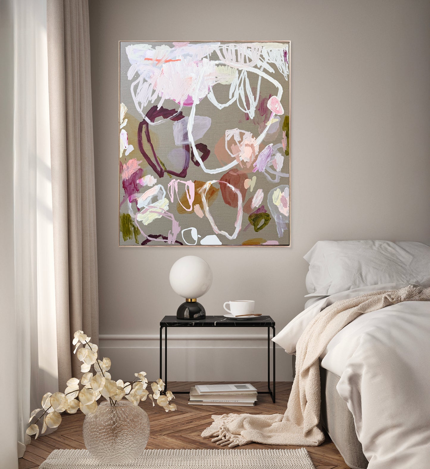 Australian abstract artist | large colourful painting | modern art | Perth artist