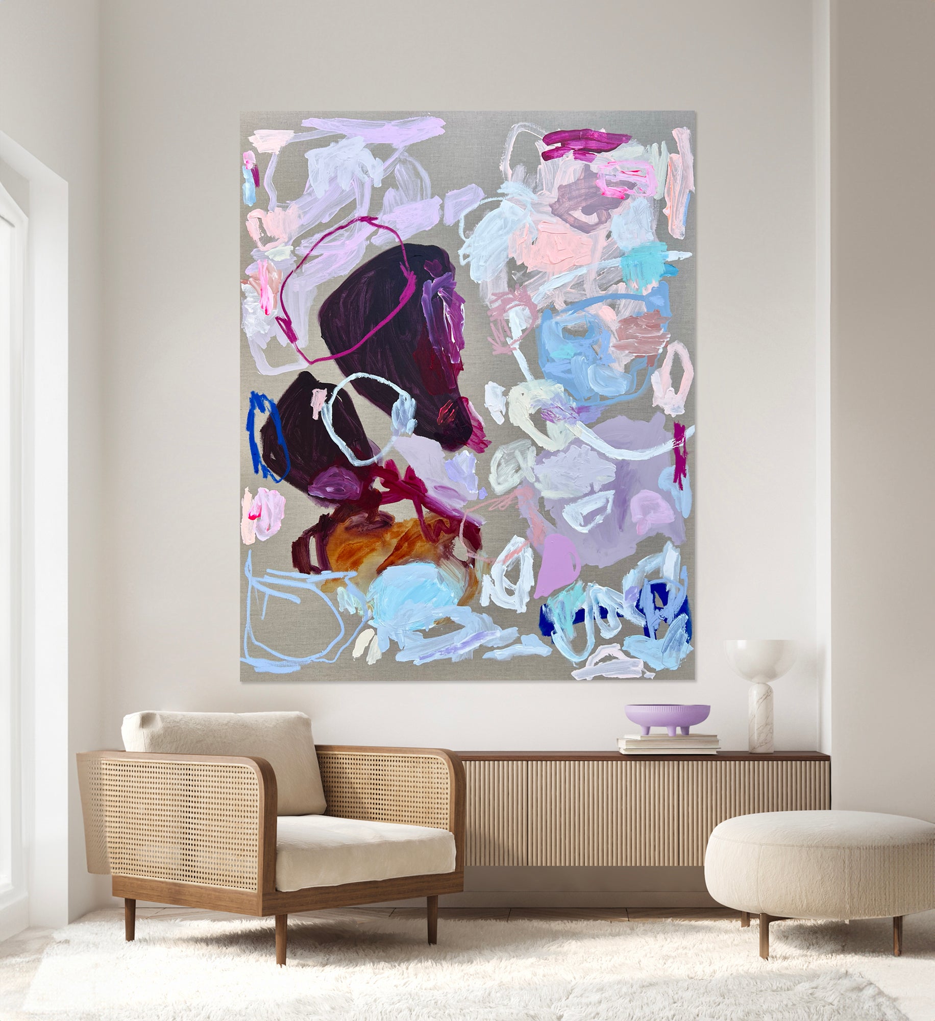 Australian abstract artist | large colourful painting | modern art | Perth artist