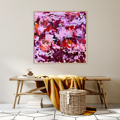 Australian abstract artist | large pink painting | modern art | Perth artist