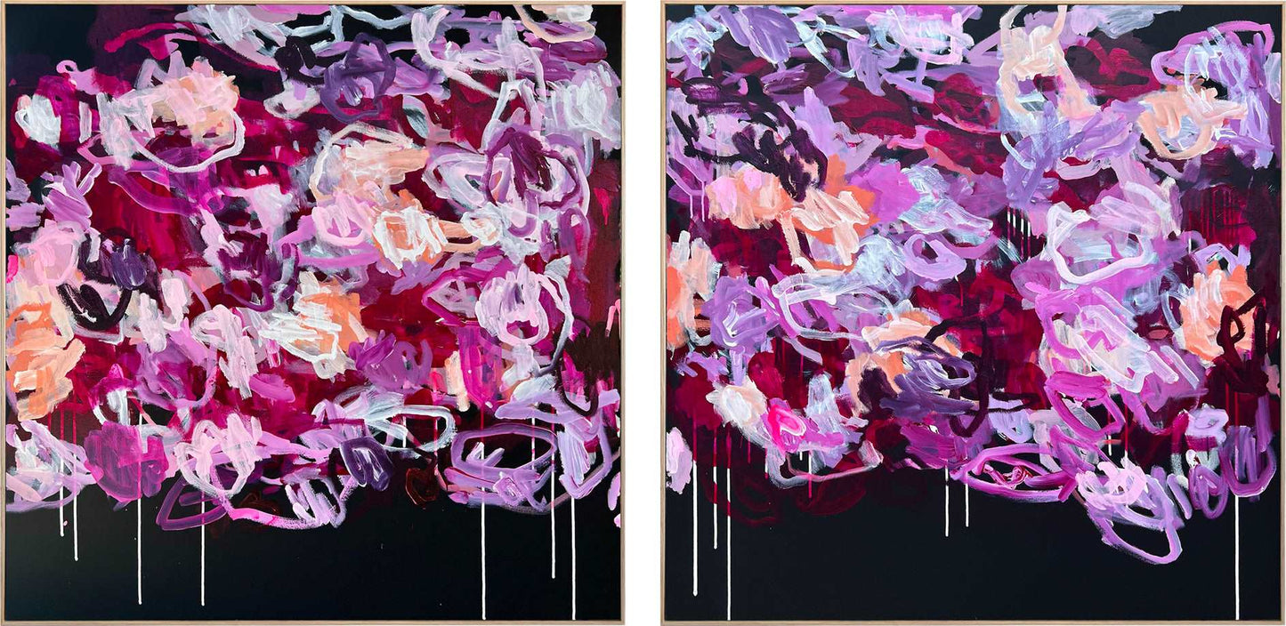 Chance Meeting at Midnight Diptych