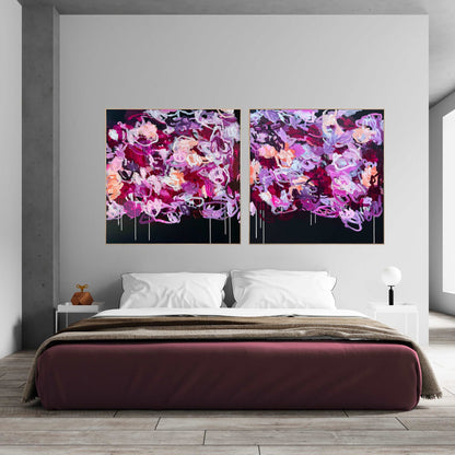 Chance Meeting at Midnight Diptych