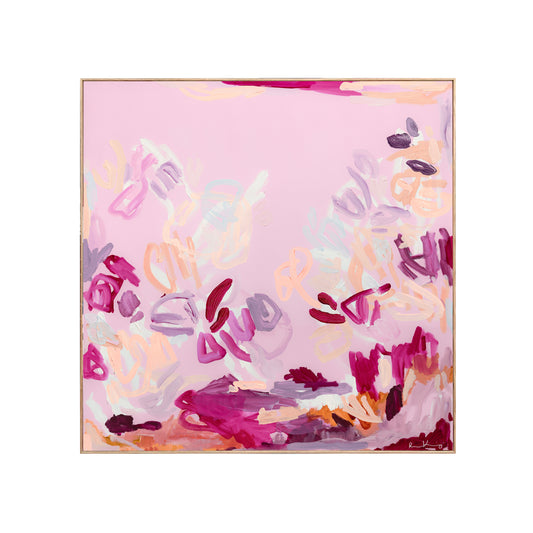 Australian abstract artist | pink peach painting | modern art | Perth artist