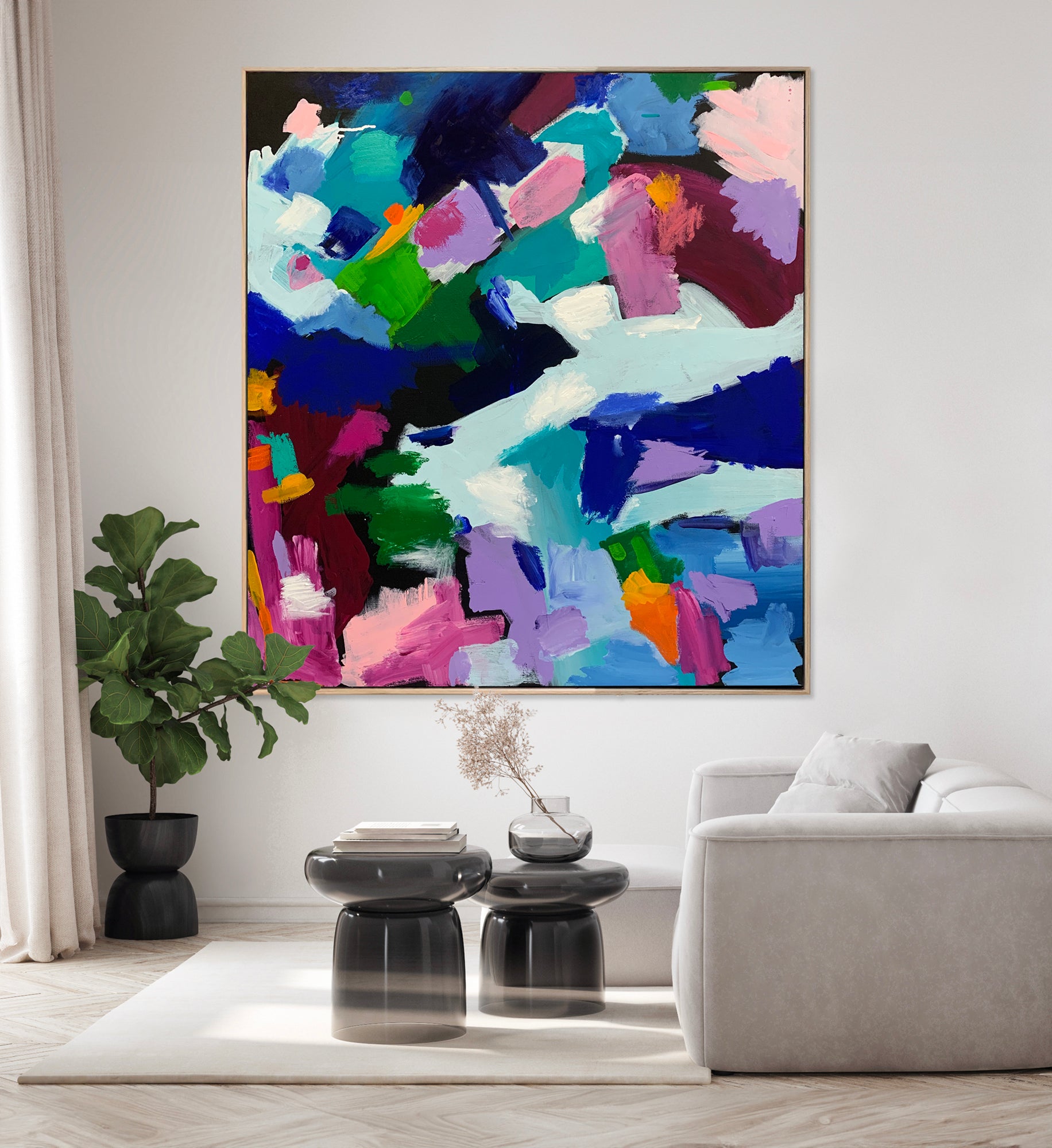 Australian abstract artist | large colourful print | modern art | Perth artist