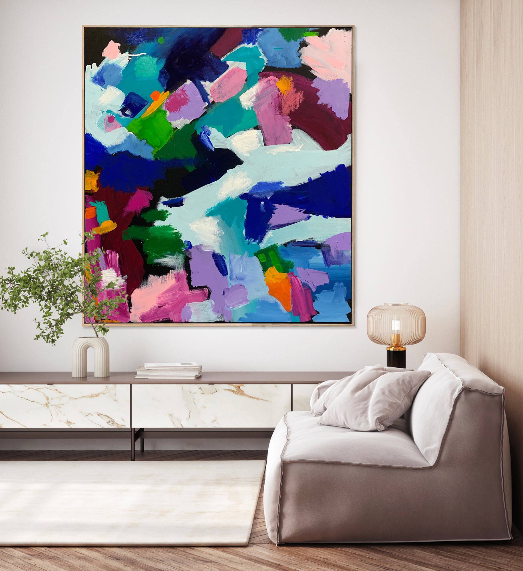 Australian abstract artist | large colourful print | modern art | Perth artist