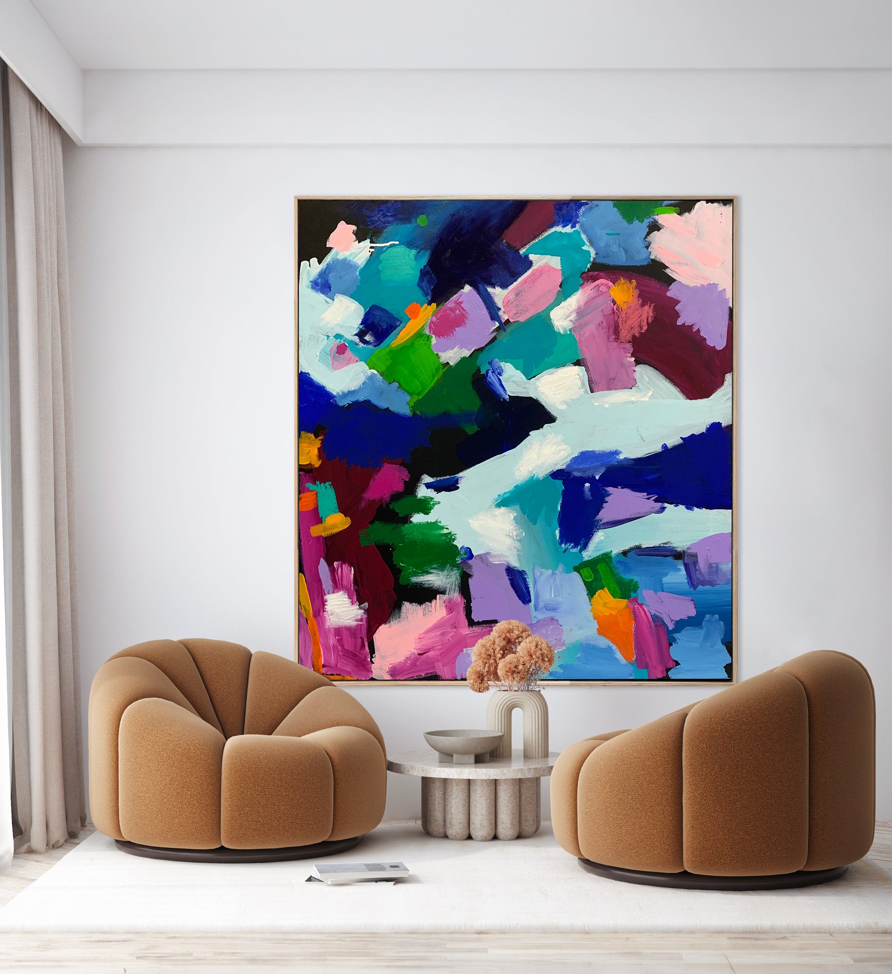 Australian abstract artist | large colourful print | modern art | Perth artist