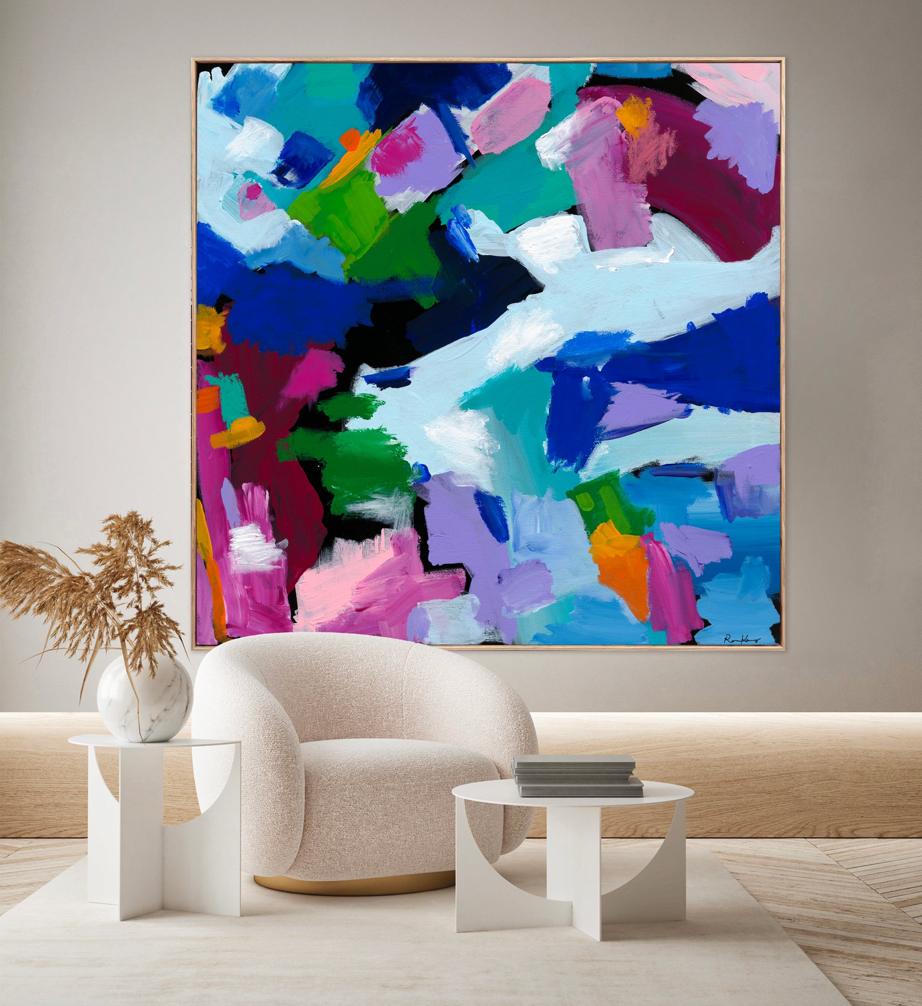 Australian abstract artist | large colourful print | modern art | Perth artist