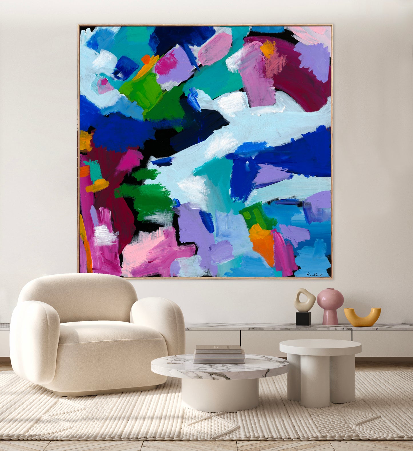 Australian abstract artist | large colourful print | modern art | Perth artist