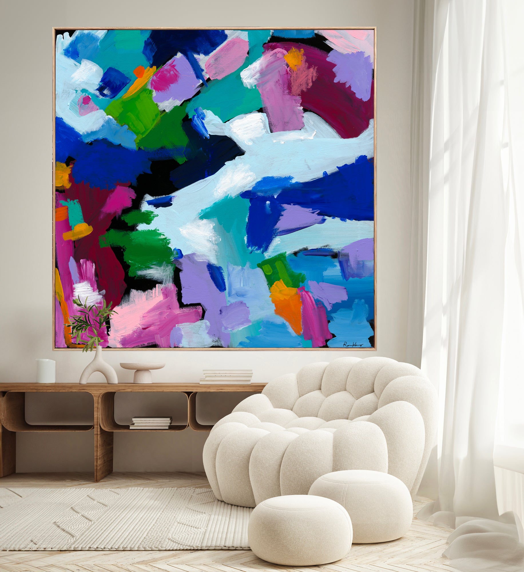 Australian abstract artist | large colourful print | modern art | Perth artist