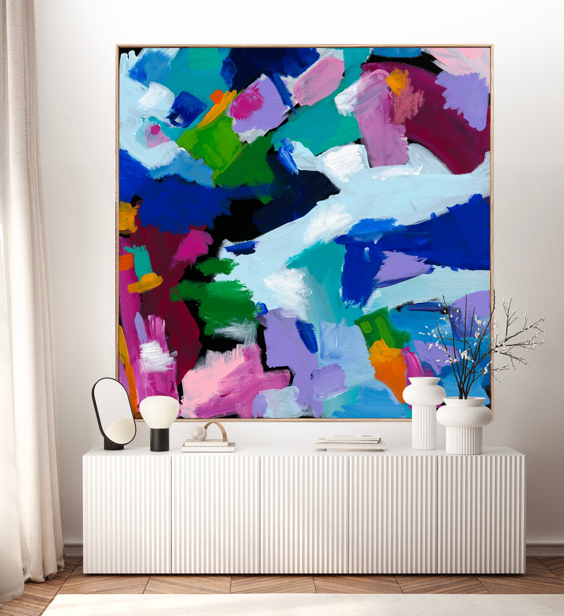 Australian abstract artist | large colourful print | modern art | Perth artist