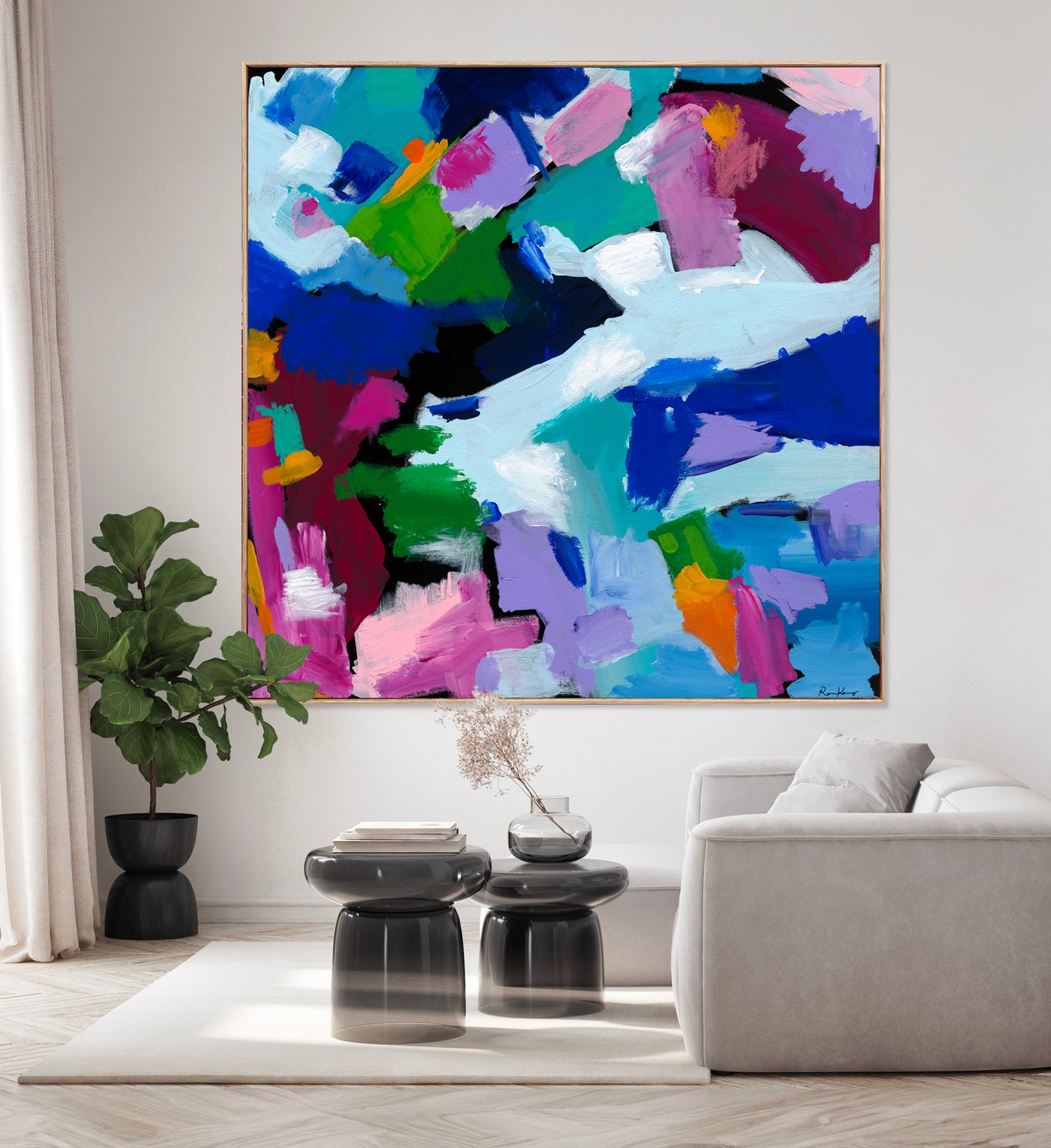 Australian abstract artist | large colourful print | modern art | Perth artist