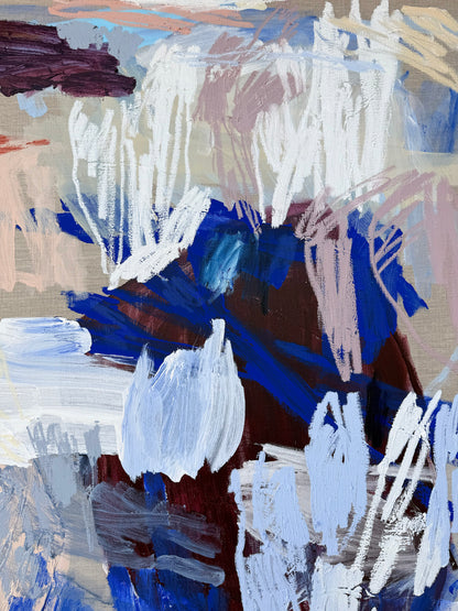 Australian abstract artist | large blue painting | modern art | Perth artist