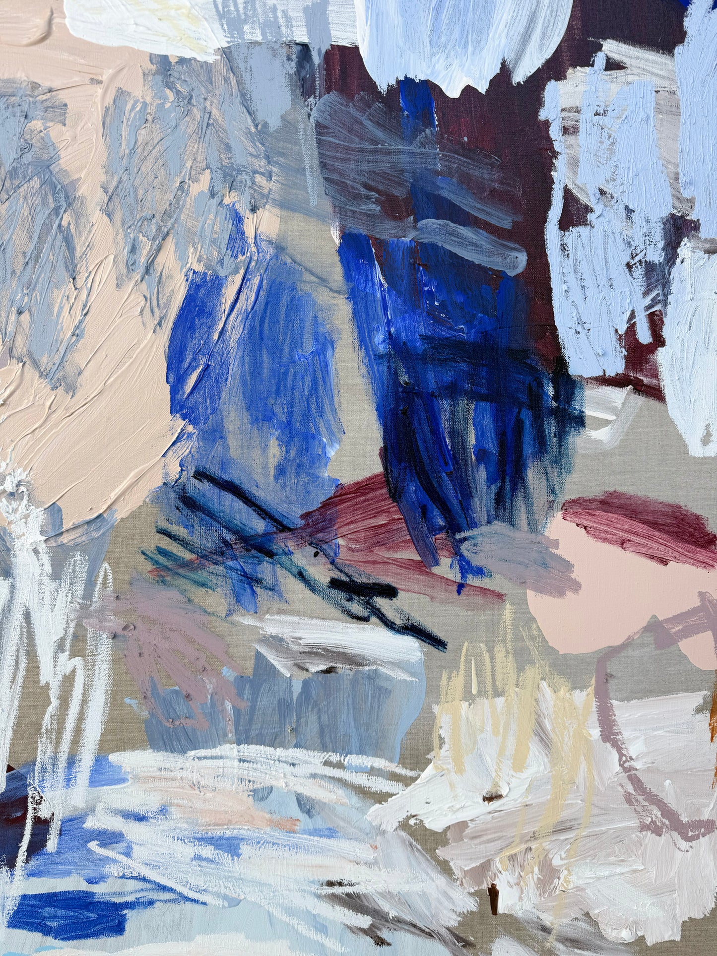 Australian abstract artist | large blue painting | modern art | Perth artist