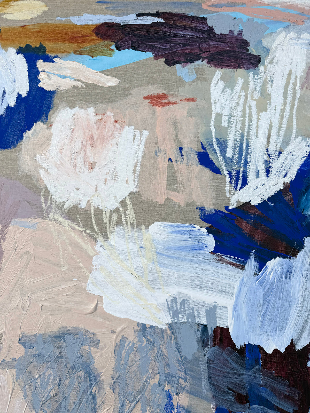 Australian abstract artist | large blue painting | modern art | Perth artist