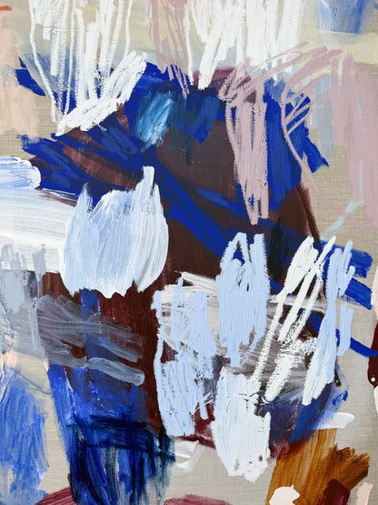 Australian abstract artist | large blue painting | modern art | Perth artist