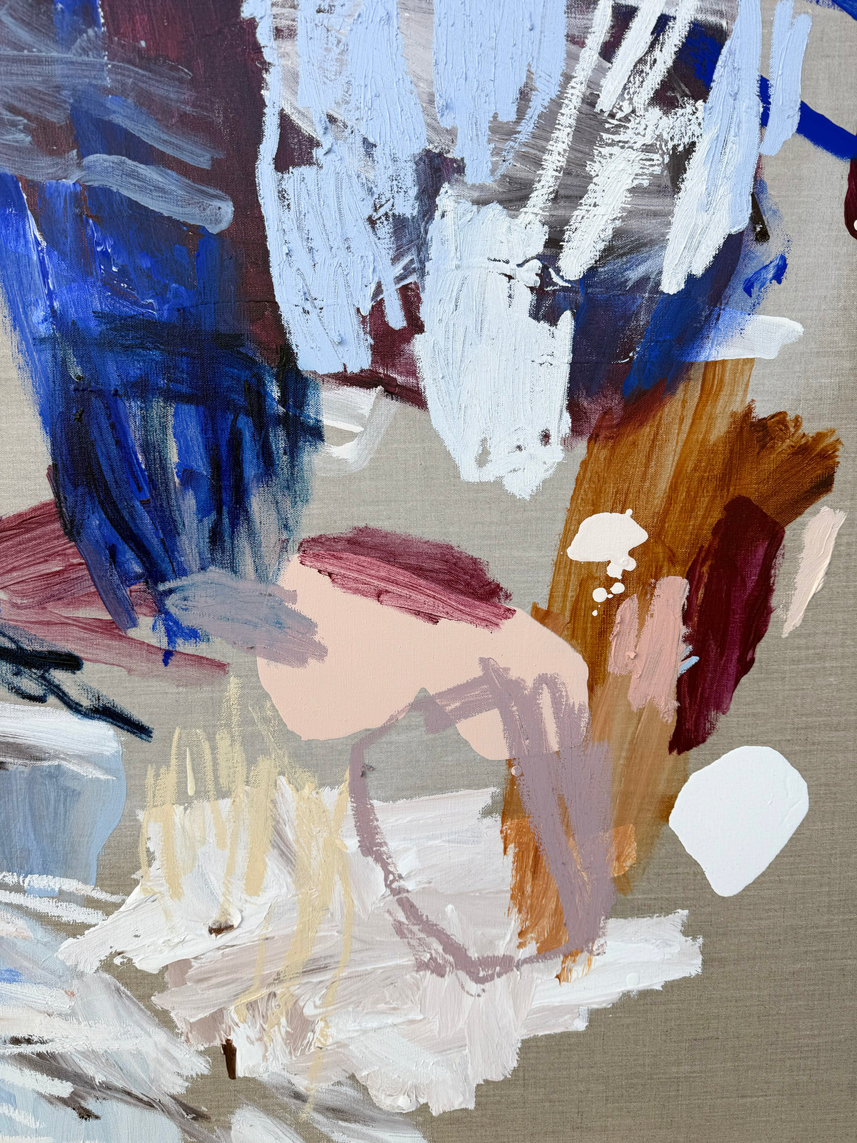 Australian abstract artist | large blue painting | modern art | Perth artist