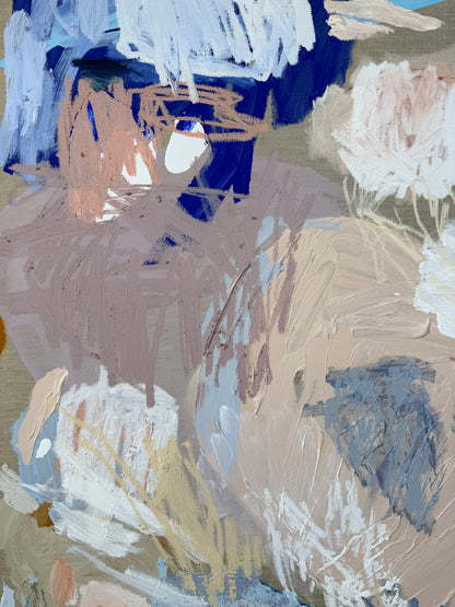 Australian abstract artist | large blue painting | modern art | Perth artist